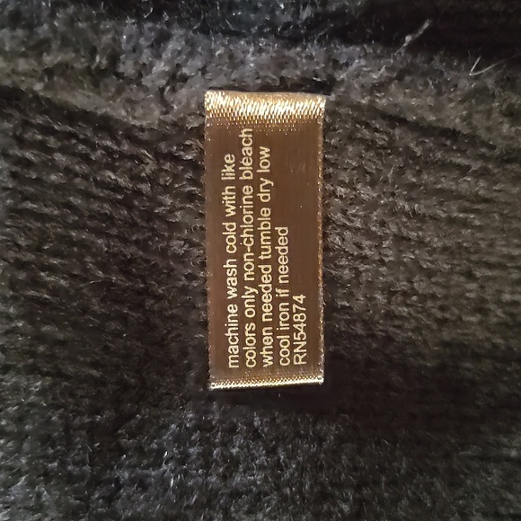 L@@K The Limited Black Fold Collar Open Vest Sweater S - Picture 8 of 9